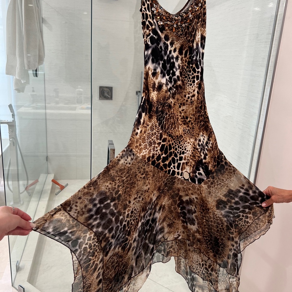 Leopard Print Sleeveless Dress